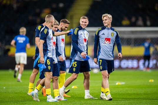 Ludwig Augustinsson, Carl Starfelt and Lucas Bergvall of