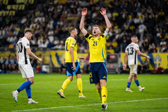 Dejan Kulusevski of Sweden looks dejected