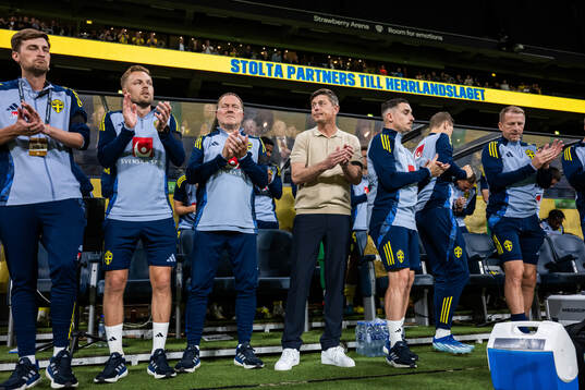 Assistant coach Sebastian Larsson, assistant coach Remy