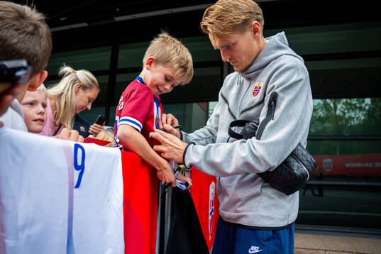 Martin Ødegaard of the Norwegian national football team