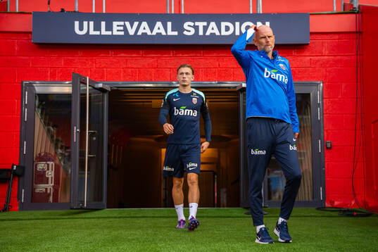 Marcus Holmgren Pedersen and Ståle Solbakken, head coach