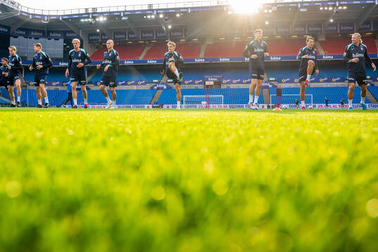 Martin Ødegaard and players of the Norwegian national