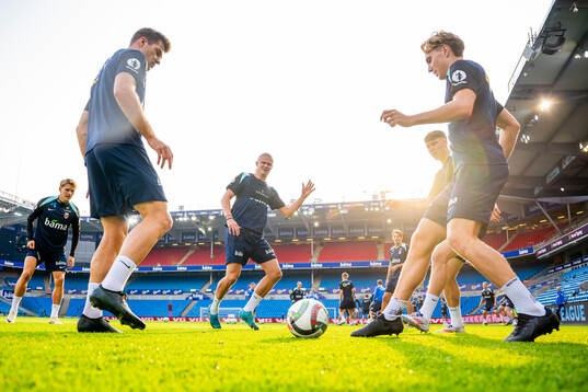 Martin Ødegaard, Alexander Sørloth, Erling Braut Haaland,