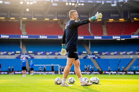 Goalkeeper Egil Selvik of the Norwegian national football
