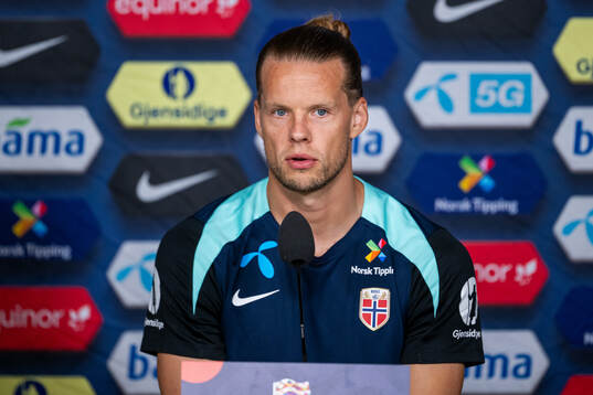 Goalkeeper Ørjan Håskjold Nyland of the Norwegian