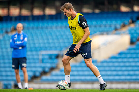 Alexander Sørloth of the Norwegian national football team