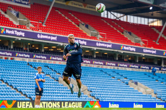 Aron Dønnum of the Norwegian national football team