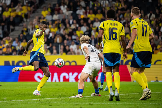 Alexander Isak of Sweden scores 2-0