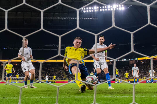 Viktor Gyökeres of Sweden scored 3-0