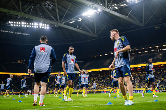 Isak Hien and Dejan Kulusevski of Sweden