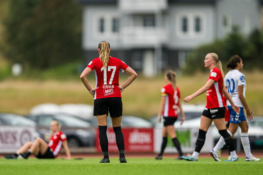 Sanne Bolette Dale Lekven of Arna-Bjørnar looks dejected