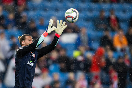 Goalkeeper Ørjan Håskjold Nyland of Norway