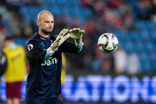 Goalkeeper Viljar Myhra of Norway