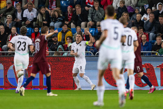 Marcel Sabitzer of Austria celebrates