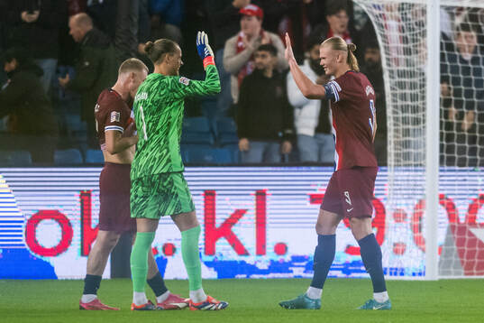 Goalkeeper Ørjan Håskjold Nyland and Erling Braut Haaland