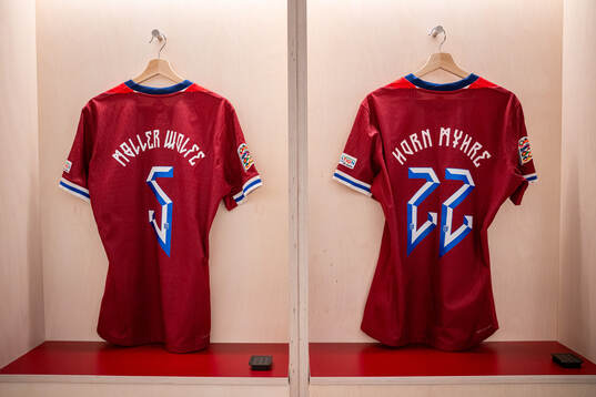The kits of David Møller Wolfe and Felix Horn Myhre of
