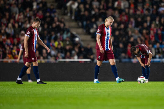 Erling Braut Haaland of Norway looks dejected