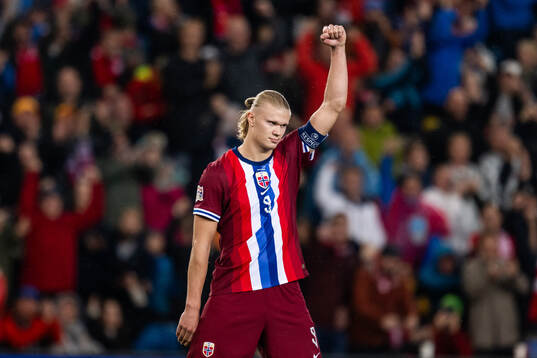Erling Braut Haaland of Norway celebrates