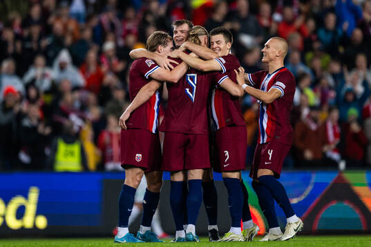 Erling Braut Haaland of Norway celebrates with Kristian