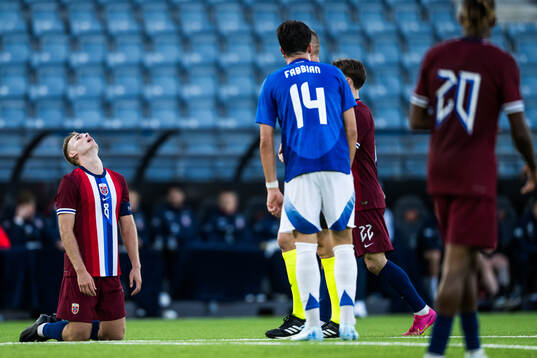 Sivert Heggheim Mannsverk of Norway looks dejected