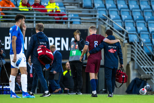 Sivert Heggheim Mannsverk of Norway leaves the pitch