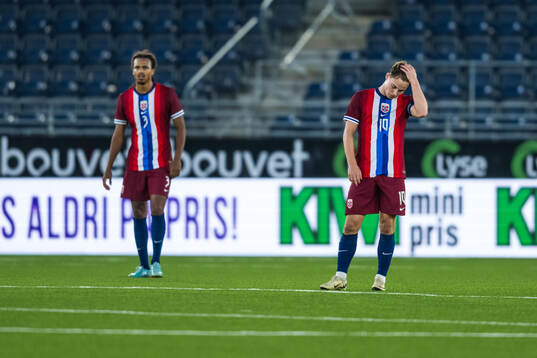 Kristian Fredrik Malt Arnstad of Norway looks dejected