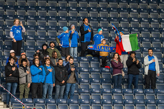 Spectators in the stands