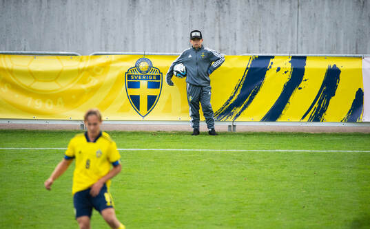 Bollkalle i U20 landskampen mellan Sverige och Danmark i