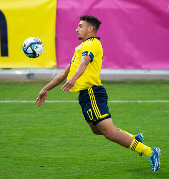 Sveriges Moutaz Neffati i U20 landskampen mellan Sverige