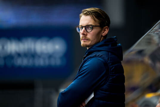 Oskarshamns assisterande tränare Albin Blomqvist