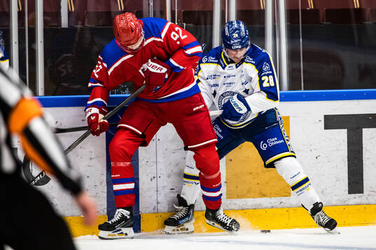 Under ishockeymatchen i träningsmatchen mellan Leksand och