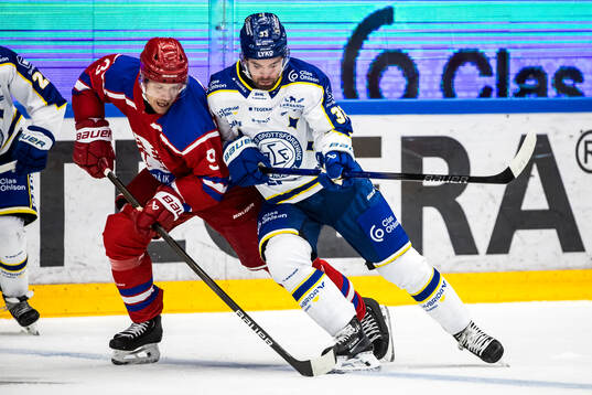 Timrås Didrik Strömberg och Leksands Eddie Larsson