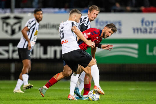 Landskronas Philip Andersson och Filip Sachpekidis mot