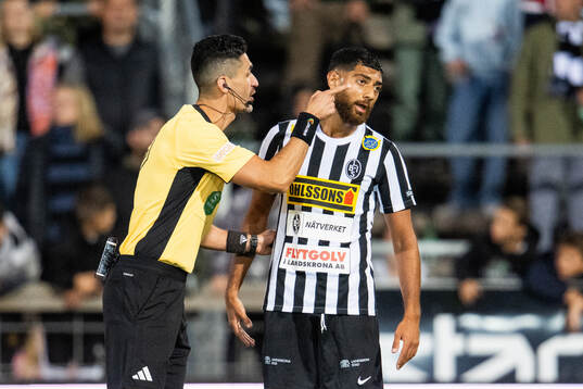 Landskronas Rassa Rahmani och Domare Fikret Buqa