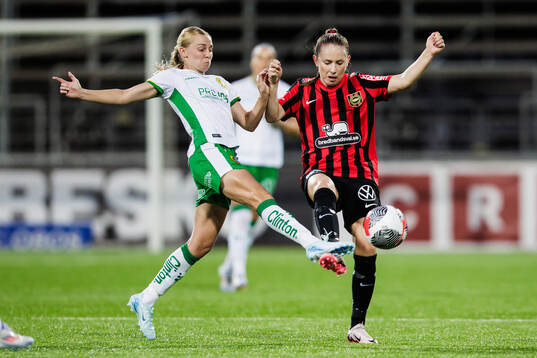 Hammarbys Emilie Joramo och Brommapojkarnas Ida Bengtsson