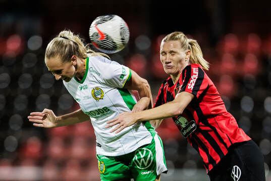 Hammarbys Ellen Wangerheim och Brommapojkarnas Sara Olai