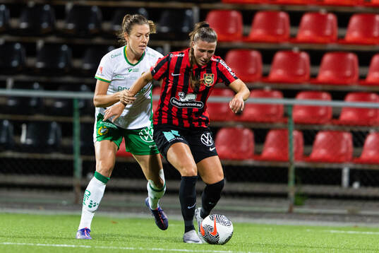 Hammarbys Emma Westin och Brommapojkarnas Emilia Hjertberg
