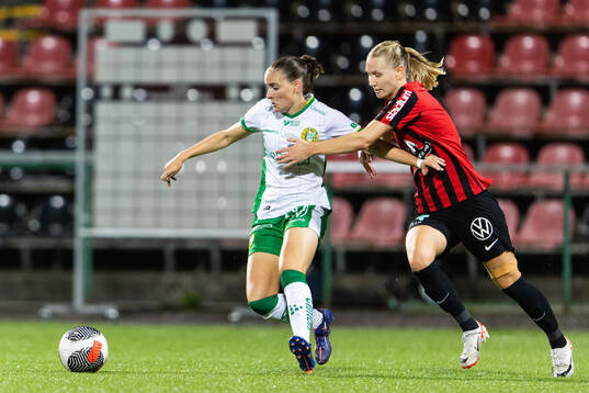Hammarbys Smilla Vallotto och Brommapojkarnas Sara Olai
