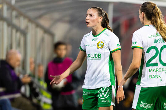 Hammarbys Smilla Vallotto reagerar