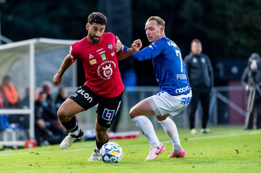 Örebros Lucas Shlimon och Trelleborgs Pierre Dahlin Larsen