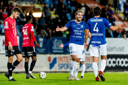 Trelleborgs Charlie Weberg och Mattias Andersson jublar
