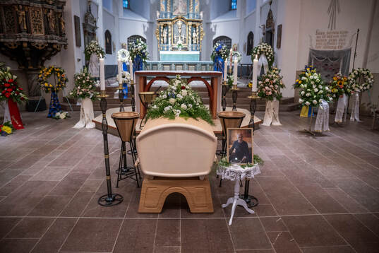 The coffin in Fryksände church