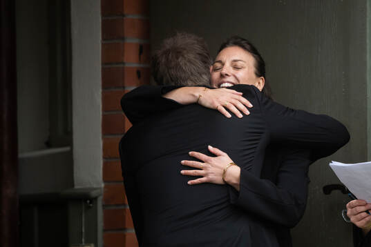 Former England player David Beckham with daughter of