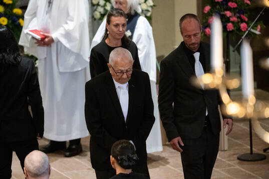Father Sven Eriksson, daughter Lina Eriksson and son Johan
