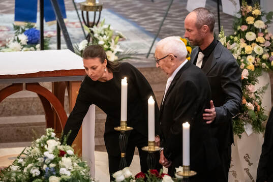 Daughter Lina Eriksson, son Johan Eriksson and father Sven