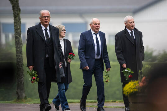 Guests arrrive to the funeral of Sven-Göran Eriksson