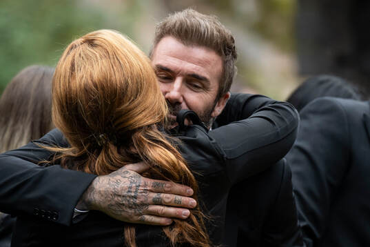 Partner Yaniseth Alcides and David Beckham