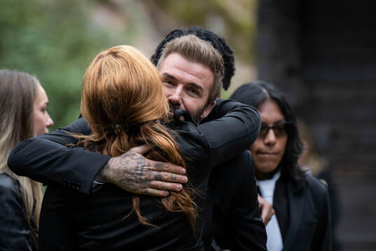 Partner Yaniseth Alcides and David Beckham