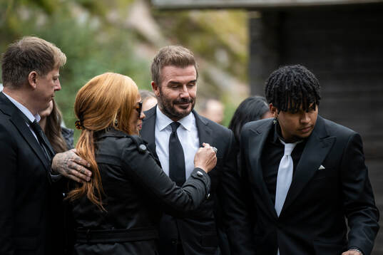 Partner Yaniseth Alcides and David Beckham