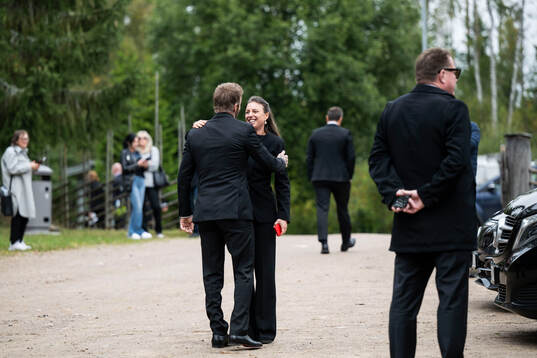 David Beckham and Lina Eriksson, daughter of Sven-Göran